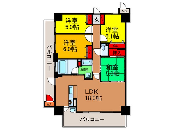 エステムコ－ト香里園(401)の物件間取画像